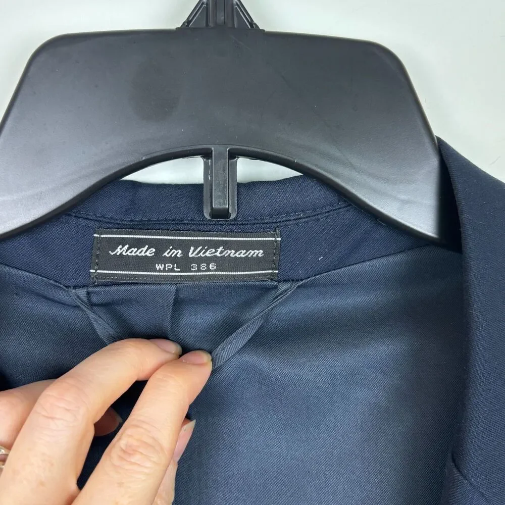 Bert Pulitzer Navy Blue Two Button Blazer Men's 54 Regular